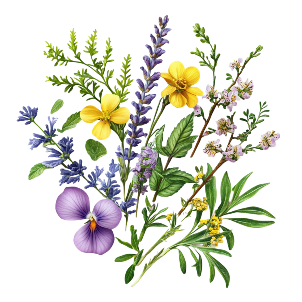 Elegant Spring Flower Bunch On Transparent Background png