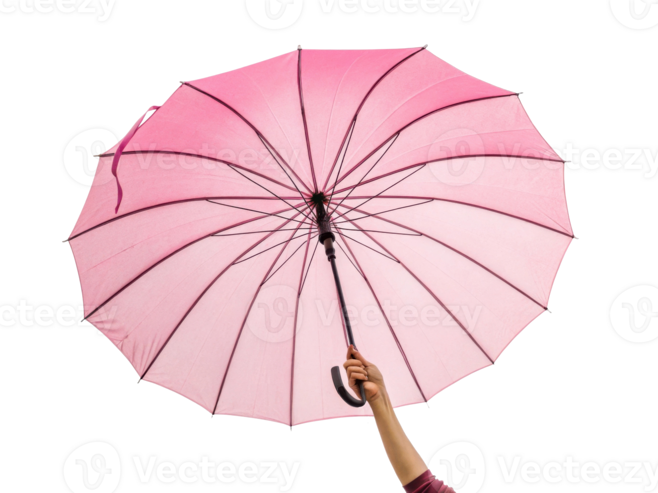 person holding pink umbrella, showcasing its vibrant color and design, perfect for rainy day or stylish accessory png