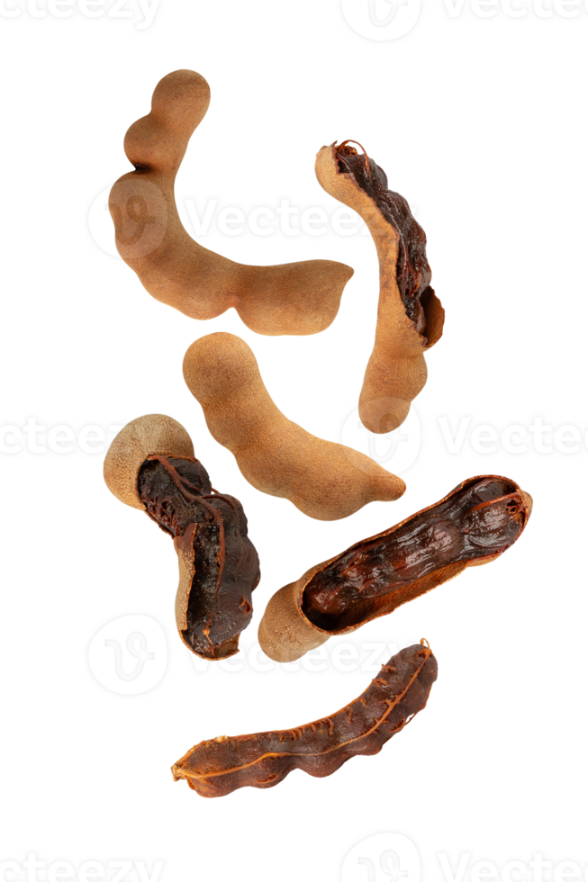 a group of dried tamarind on a white background png