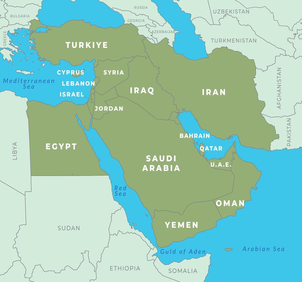Middle east map cities vector art icons and graphics for free download