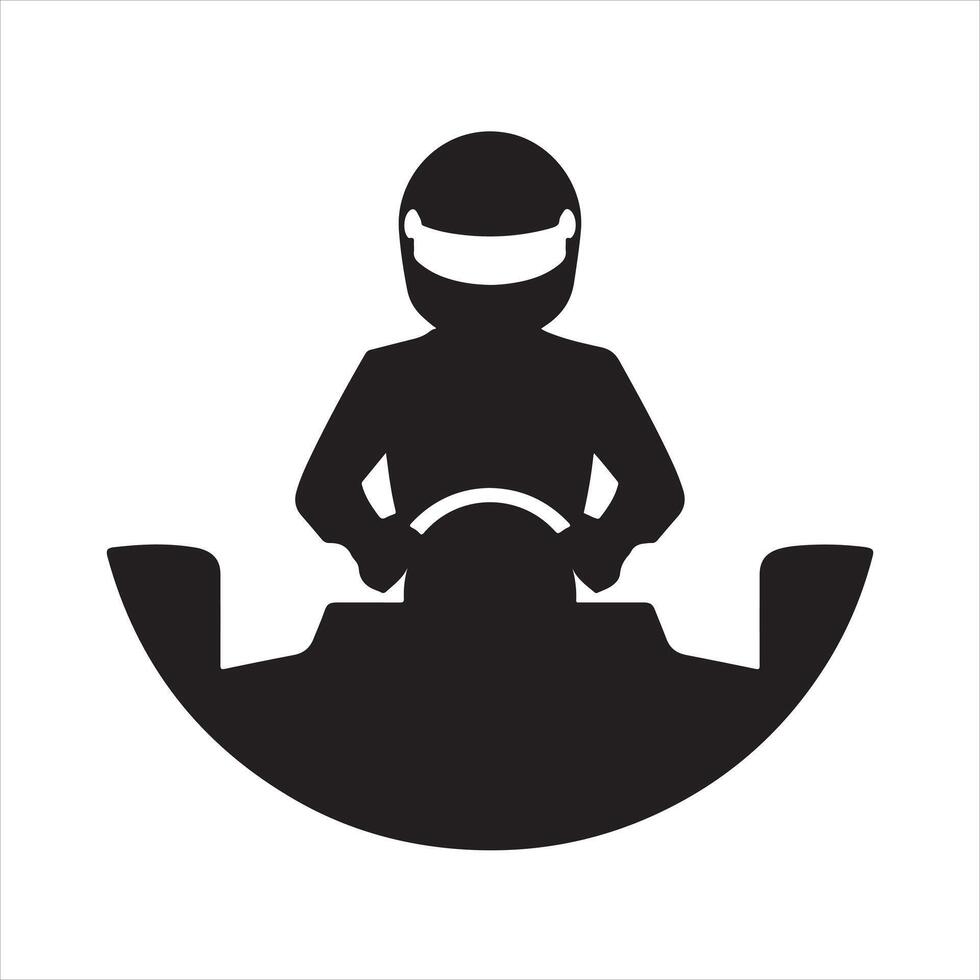Fast Racing Driver silhouette vector