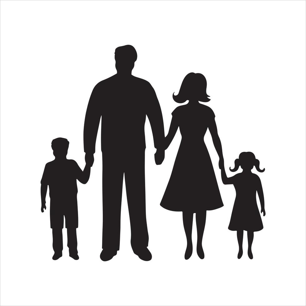 family black silhouette vector