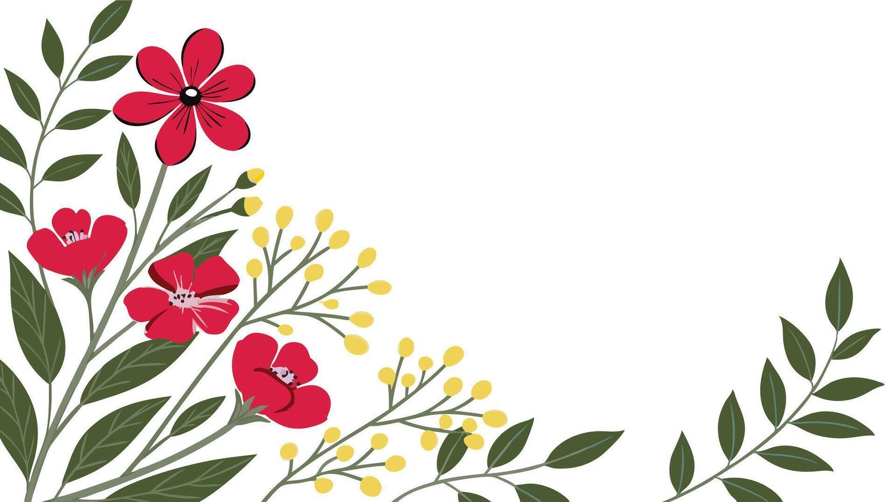 floral frame made of flower vector
