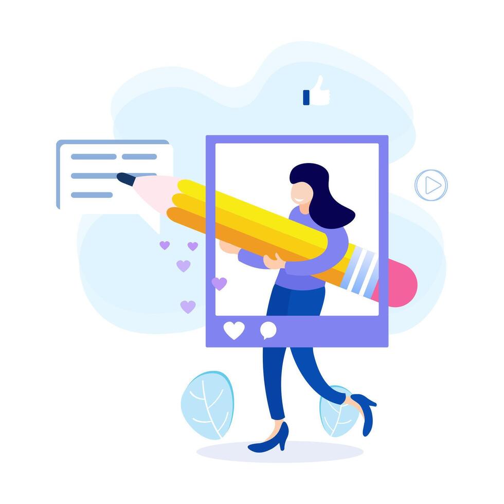 Illustration graphic cartoon of social media vector