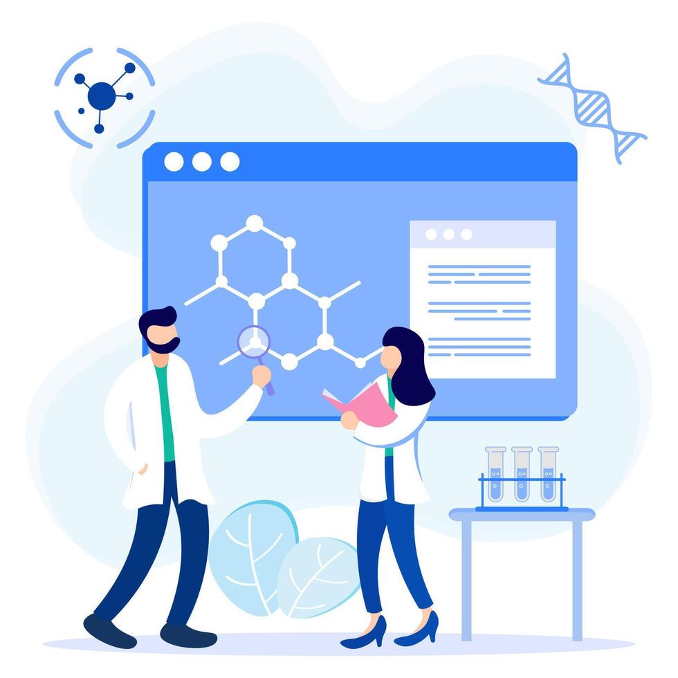 Illustration graphic cartoon of science vector