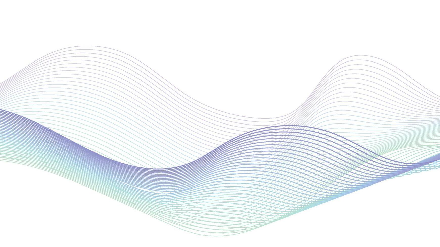 Smooth Digital Curves with Gradient Motion Effect vector
