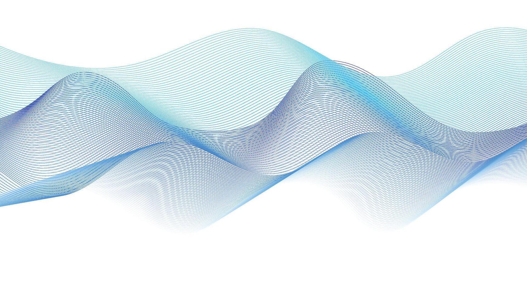 Smooth Flowing Digital Waves in Blue and Purple vector