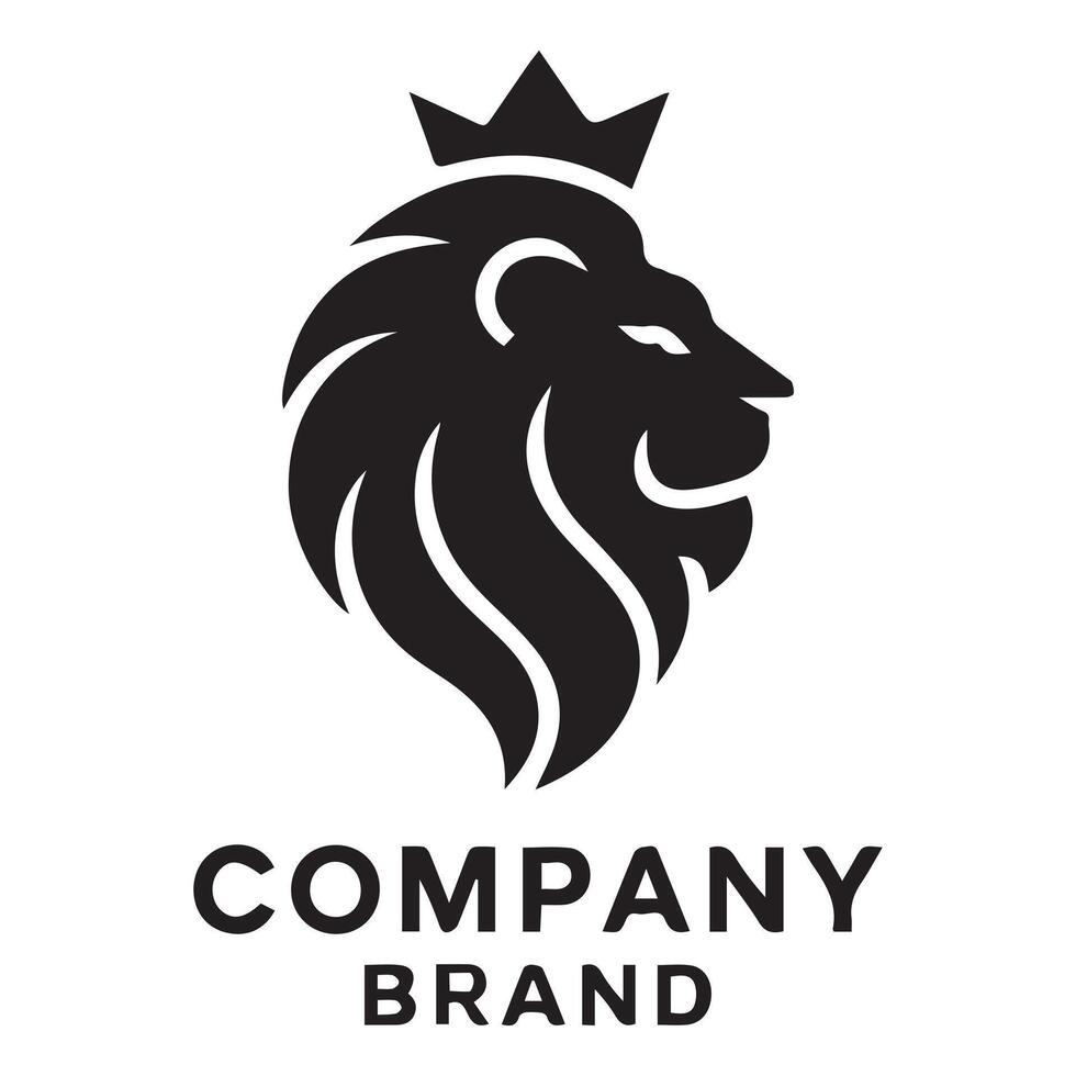 Royal Lion Head Logo for Elegant Branding and Marketing vector