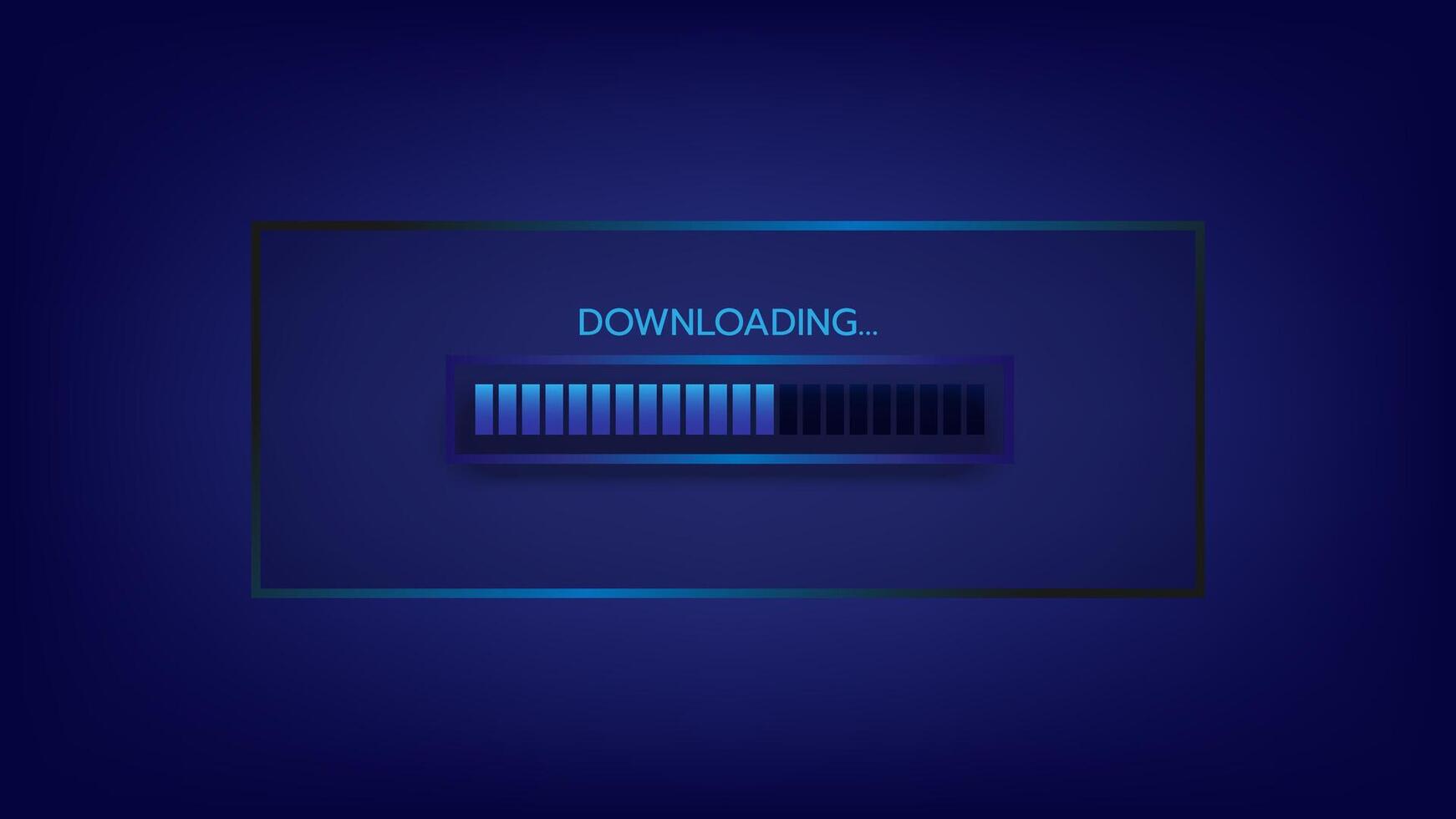 Technology digital loading bar hi tech design on dark blue background vector
