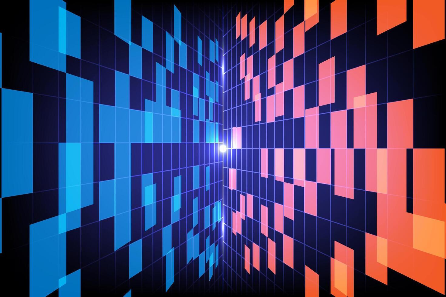 Abstract technology network connection point on the line, business digital concept vector