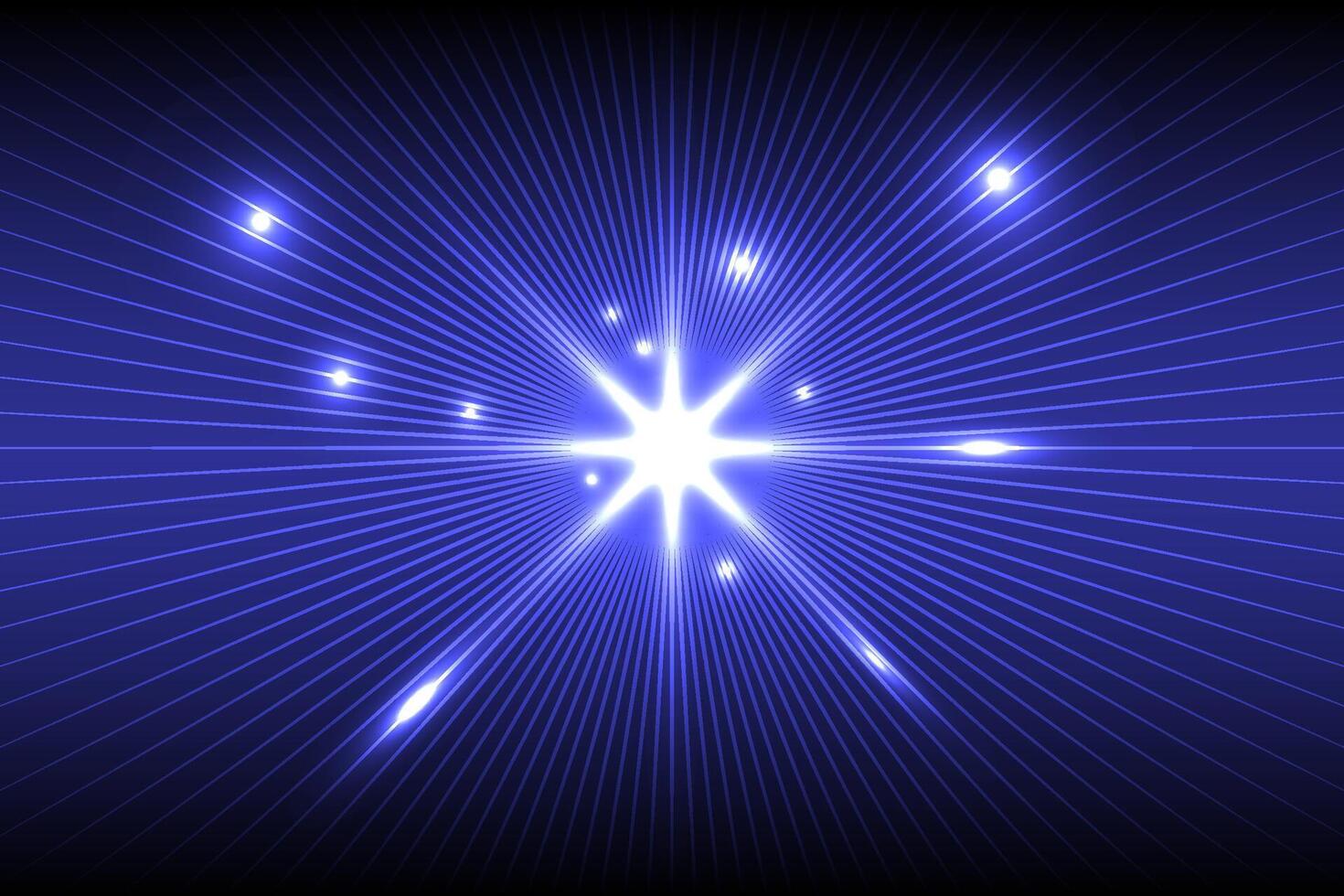Light effect with a burning comet laser beam, meteor, shooting star, Technology Space concept vector