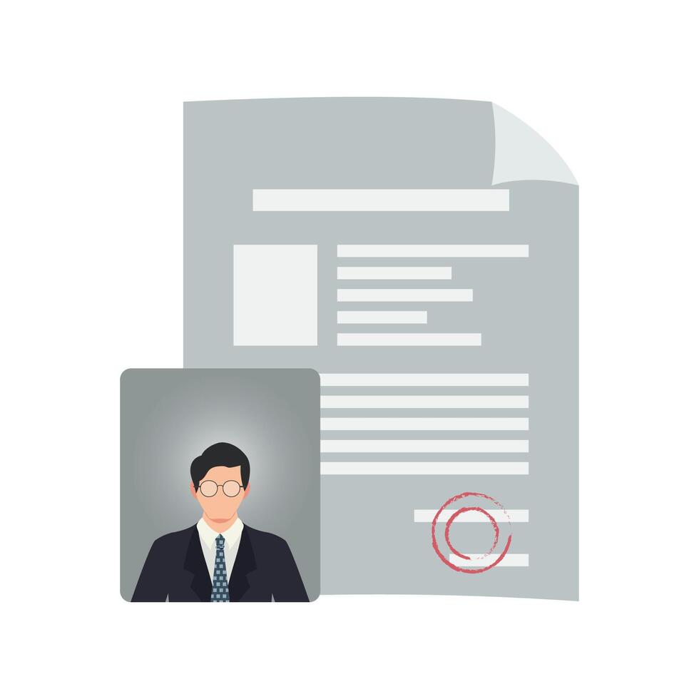 Personal identity document design stock illustration vector