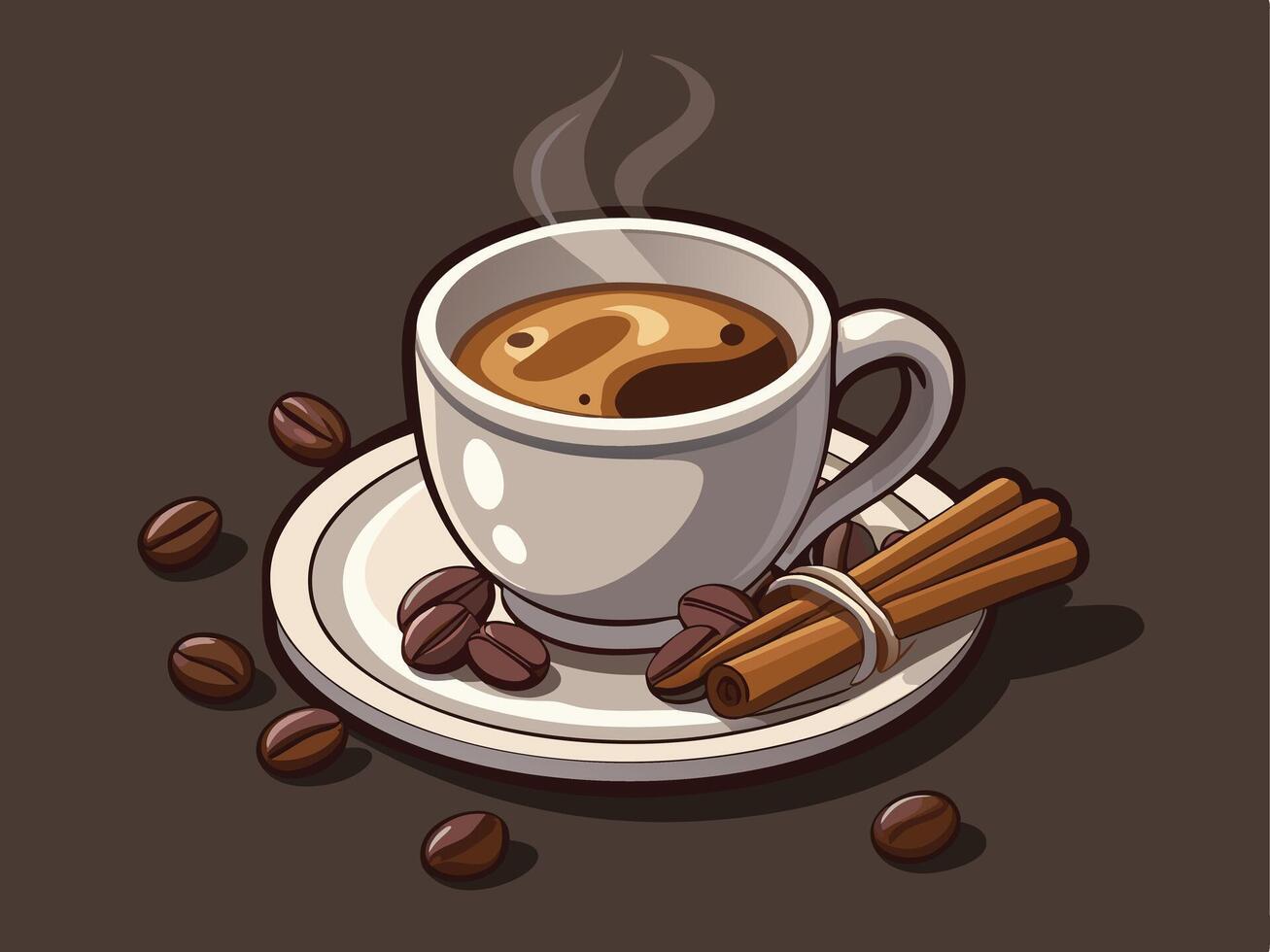 A cup of coffee vector