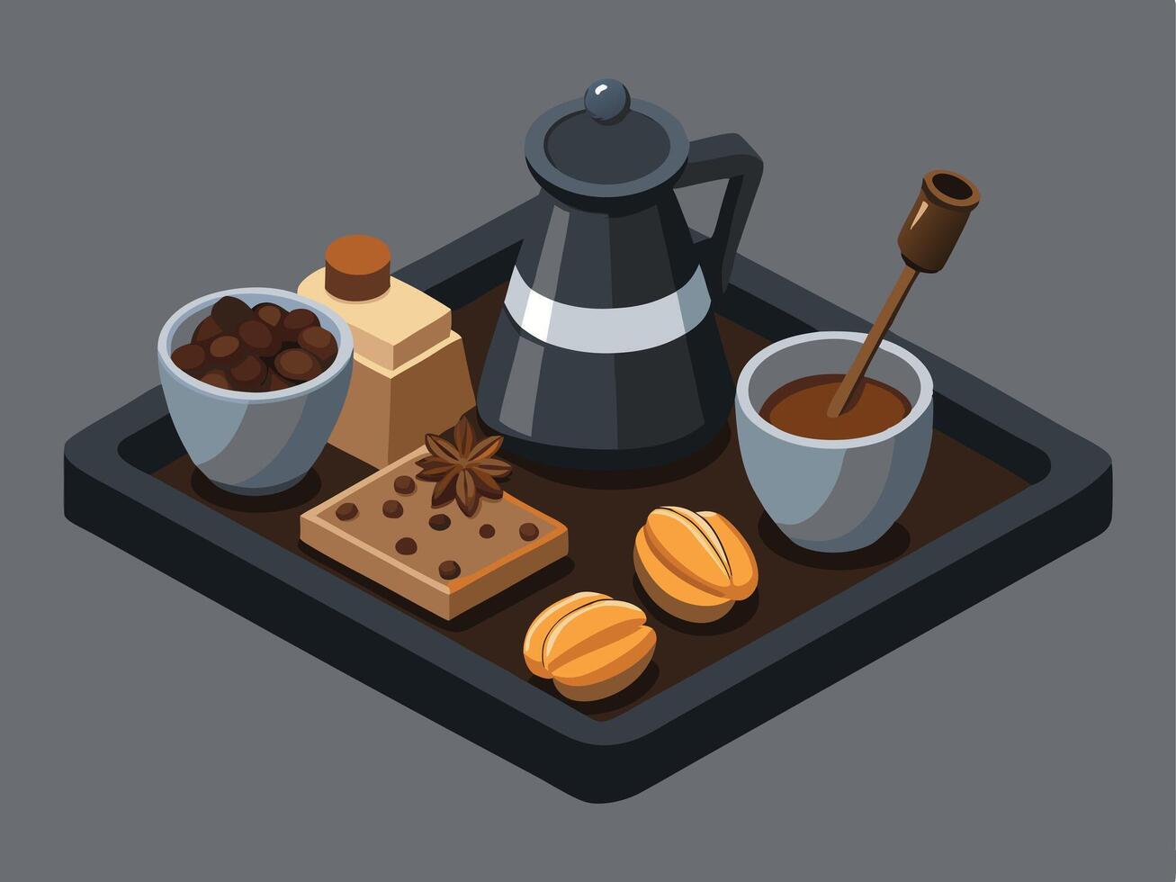 Coffee cup on the table vector