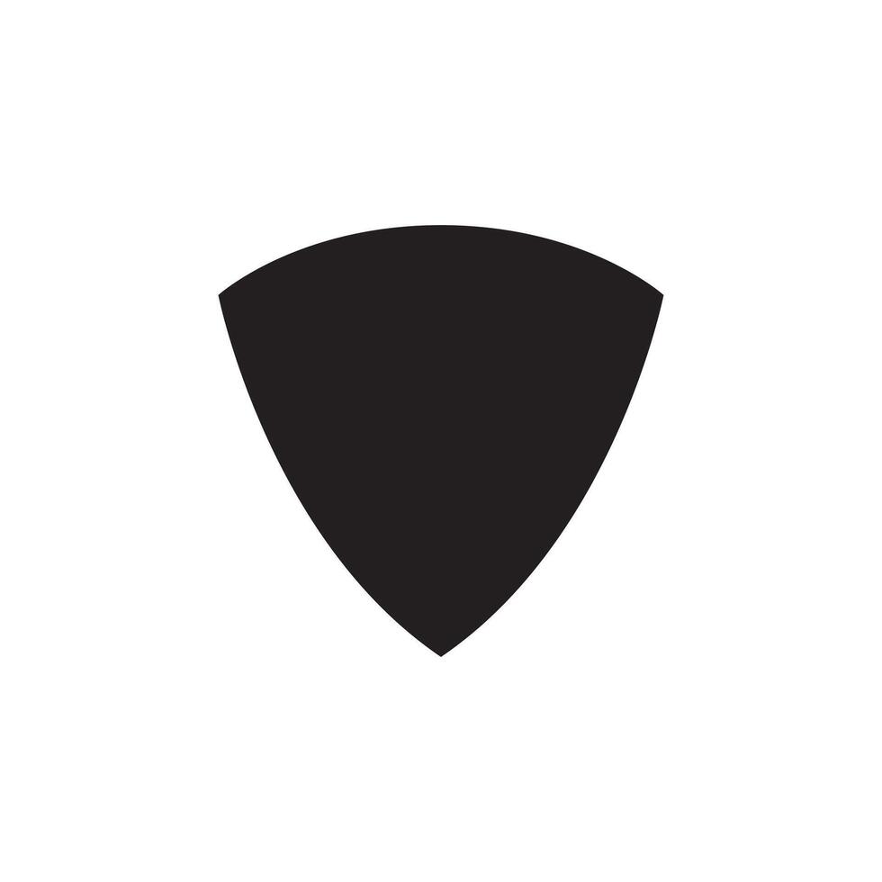 A black and white icon of a guitar pick vector