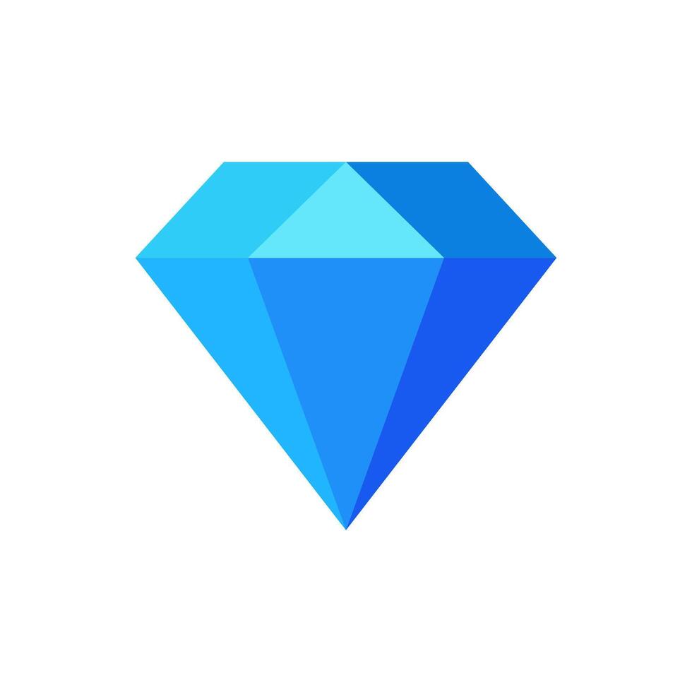 A blue diamond icon on a white background vector