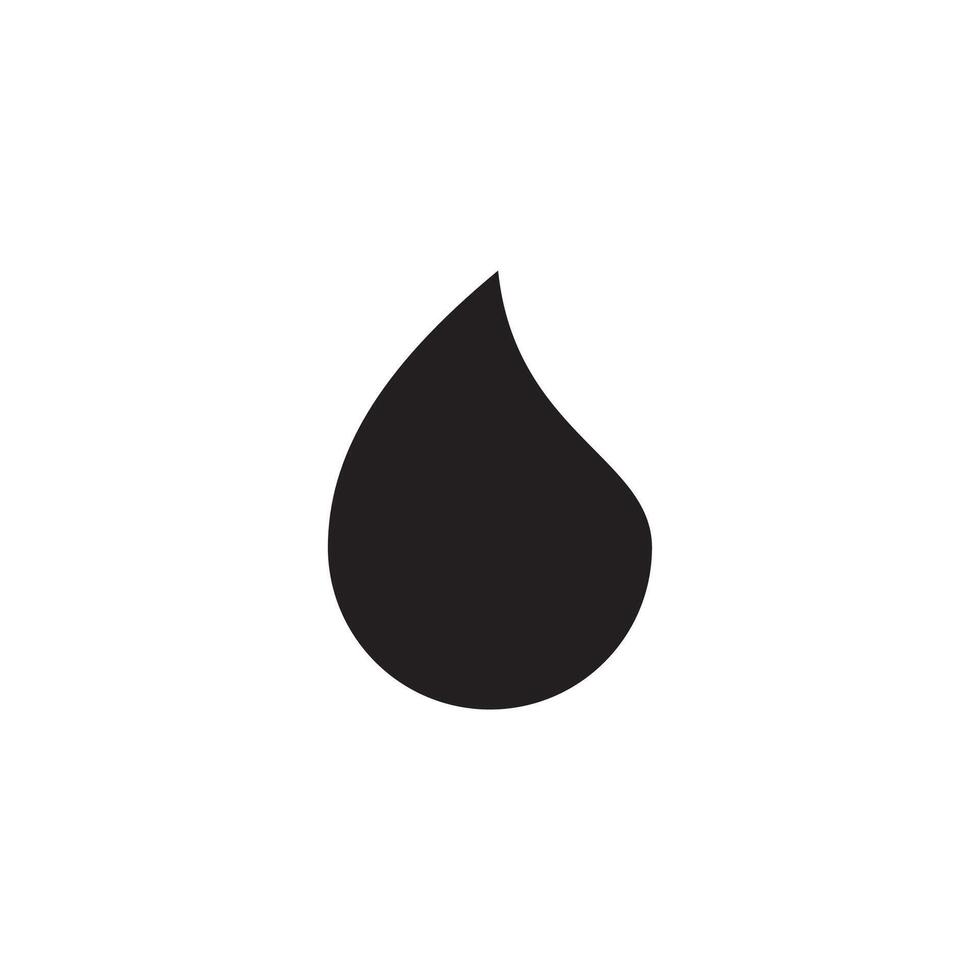 A black drop of water on a white background vector