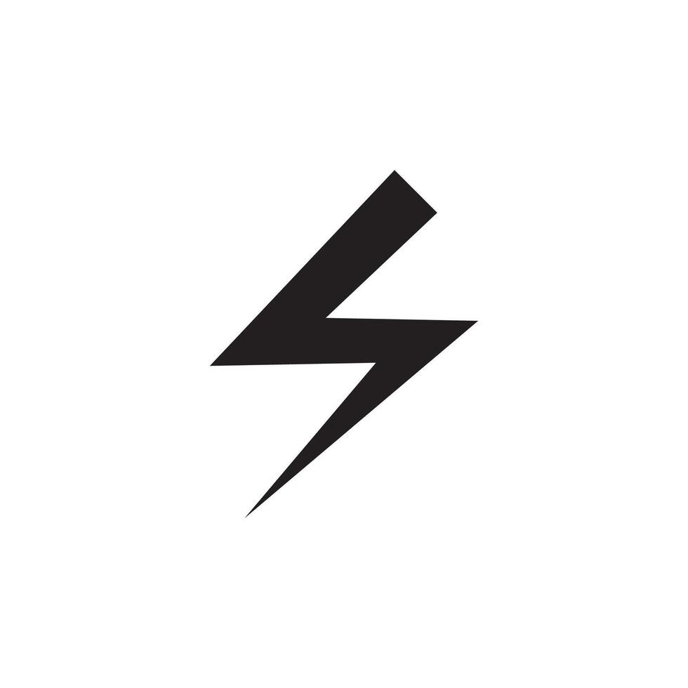 A black and white lightning bolt logo vector