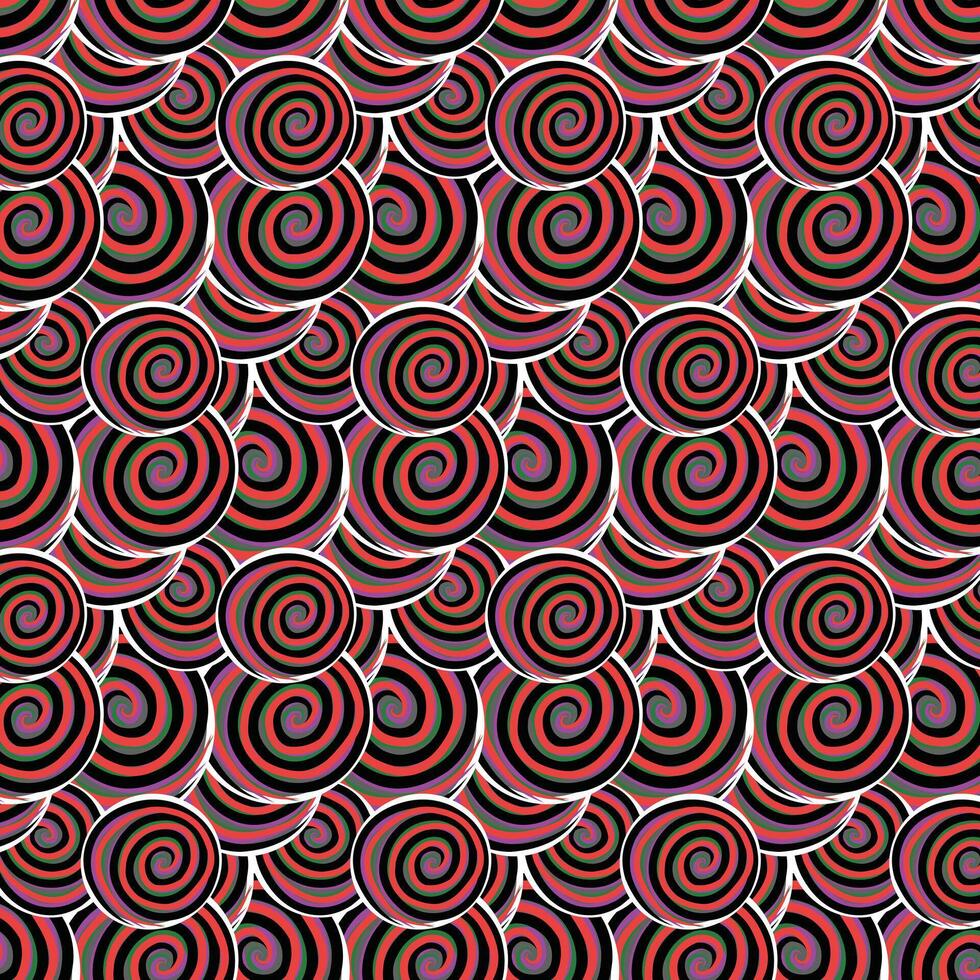 A black and red pattern with swirls vector