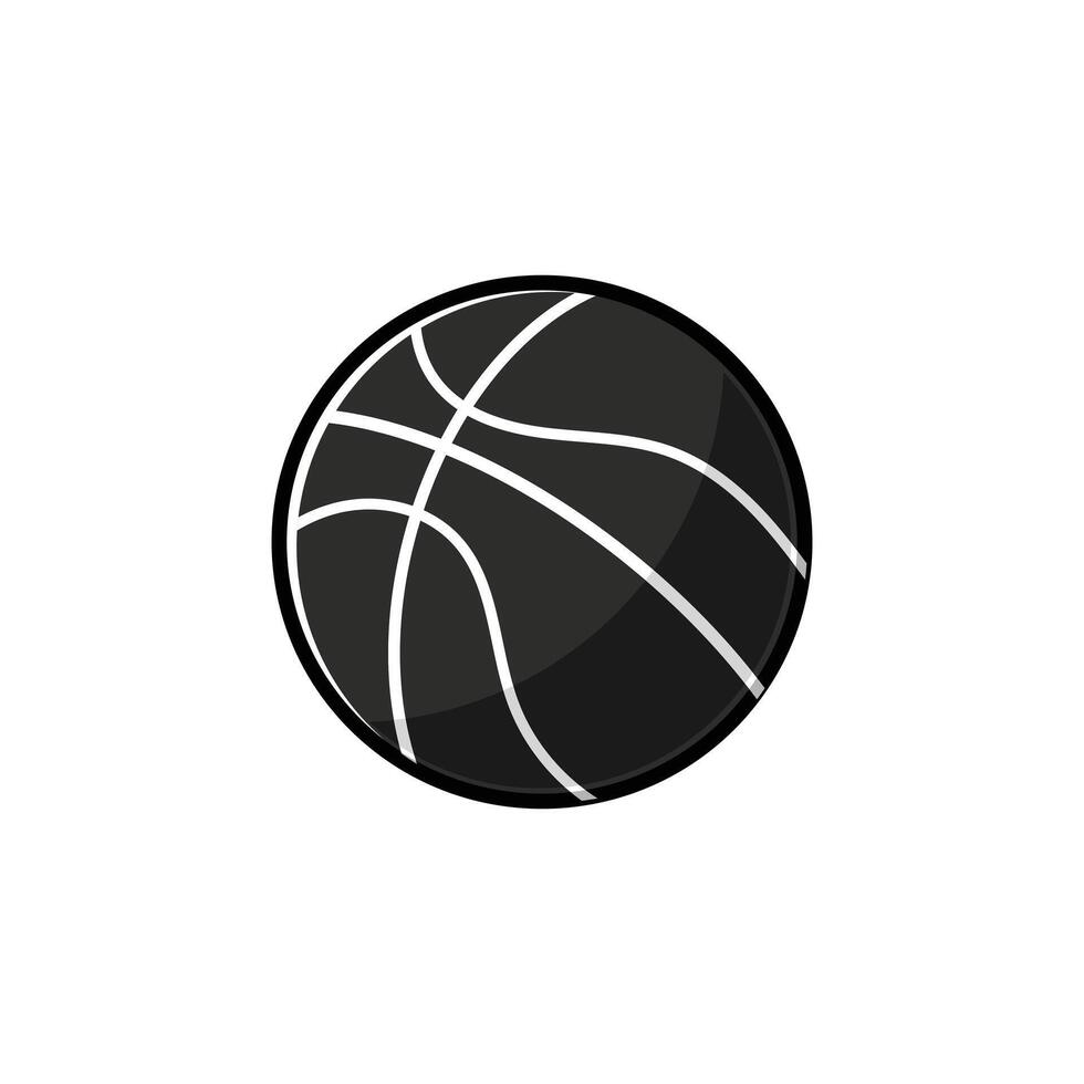 black outline basketball ball icon vector