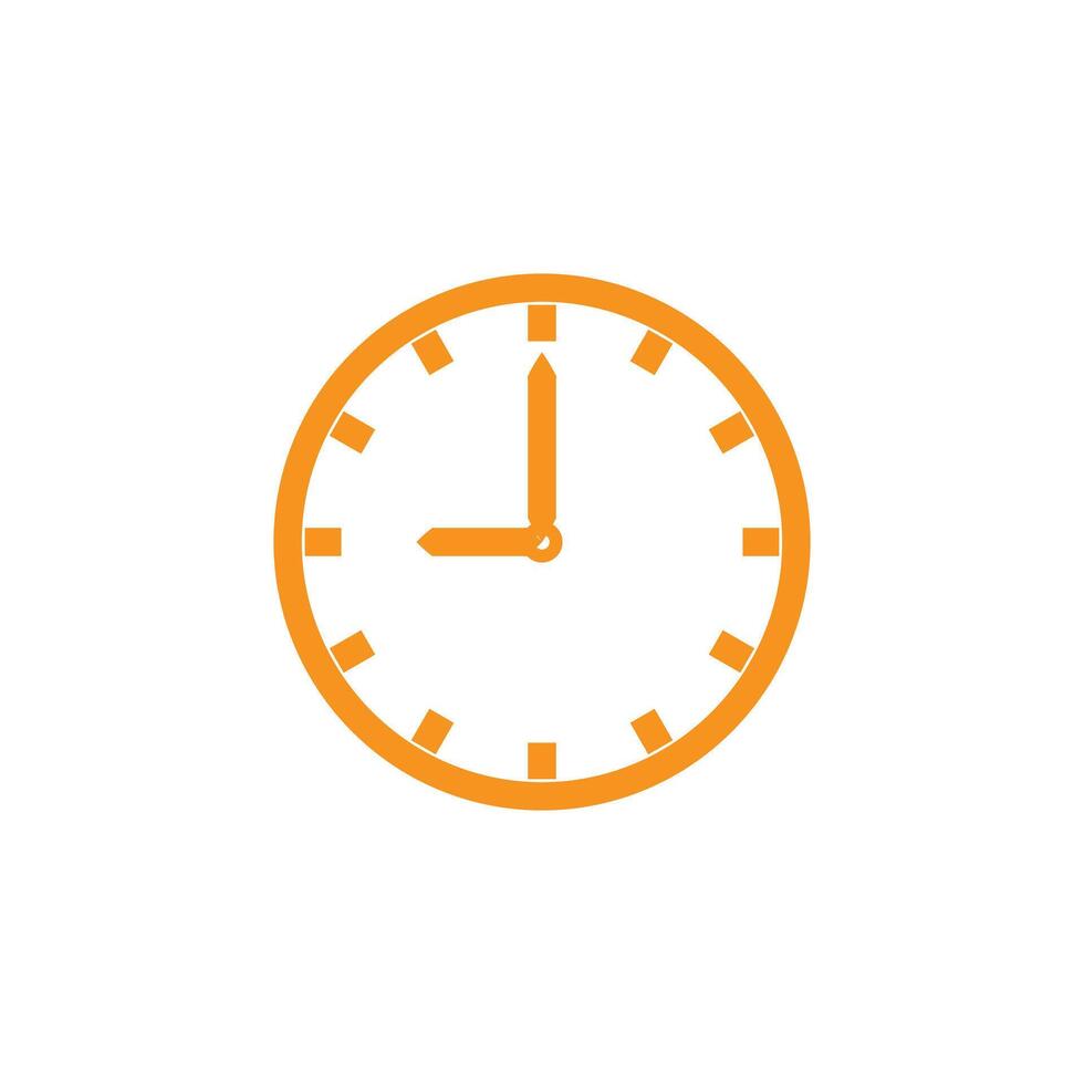 clock icon. wall clock. time icon in color on white background. vector