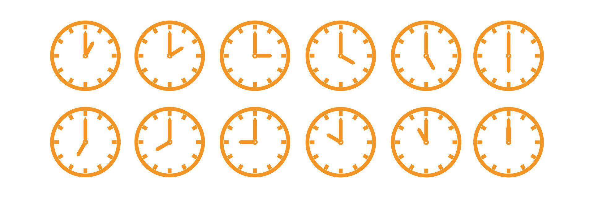 clock icon. clock icon in different timer sign icon. vector