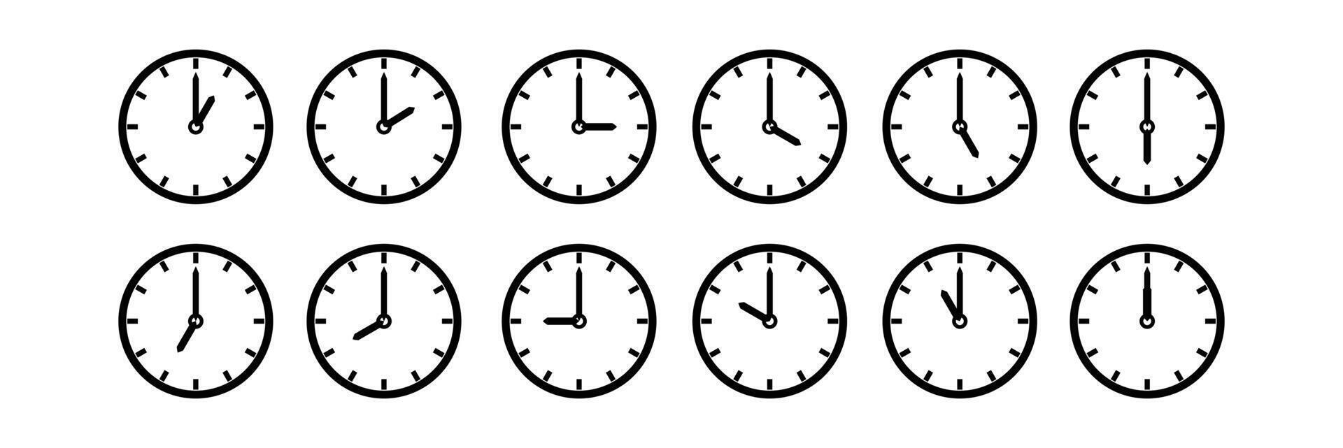 wall clock icon. clock icon in different timer sign icon. vector