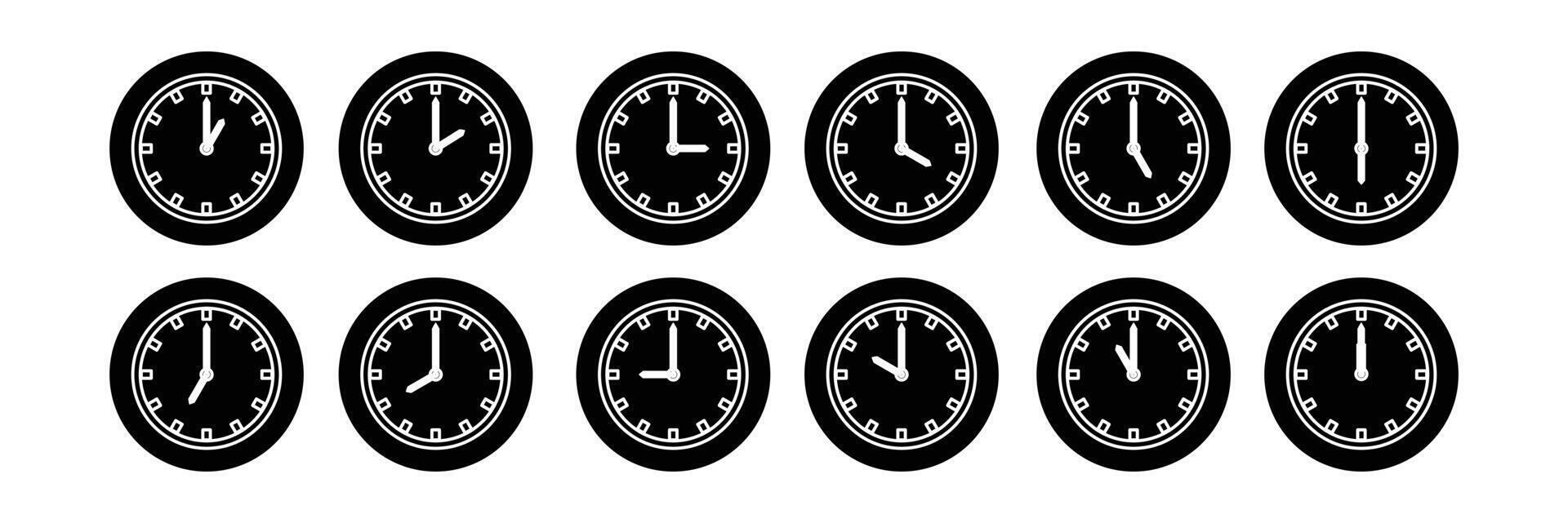 wall clock icon. clock icon in different Schedule timer sign icon. vector
