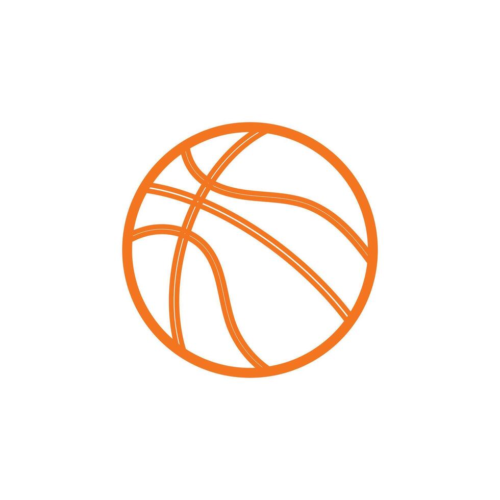 orange fill Basketball icon. vector
