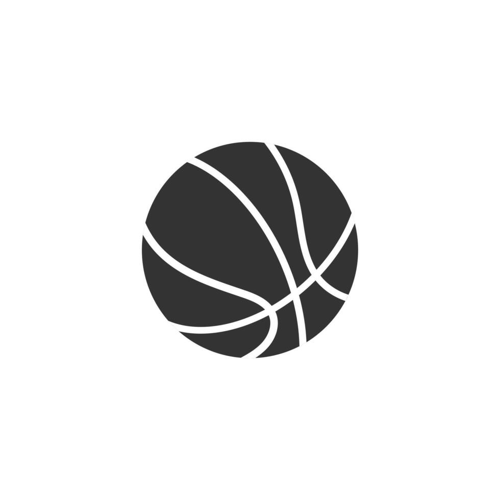 Black basketball icon vector