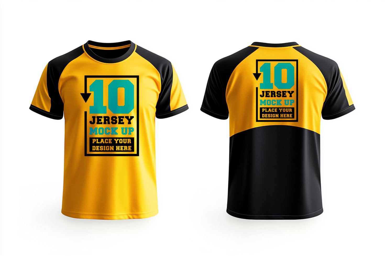 Stylish sport shirt with jersey template and athletic print mockup for sports team mock up psd
