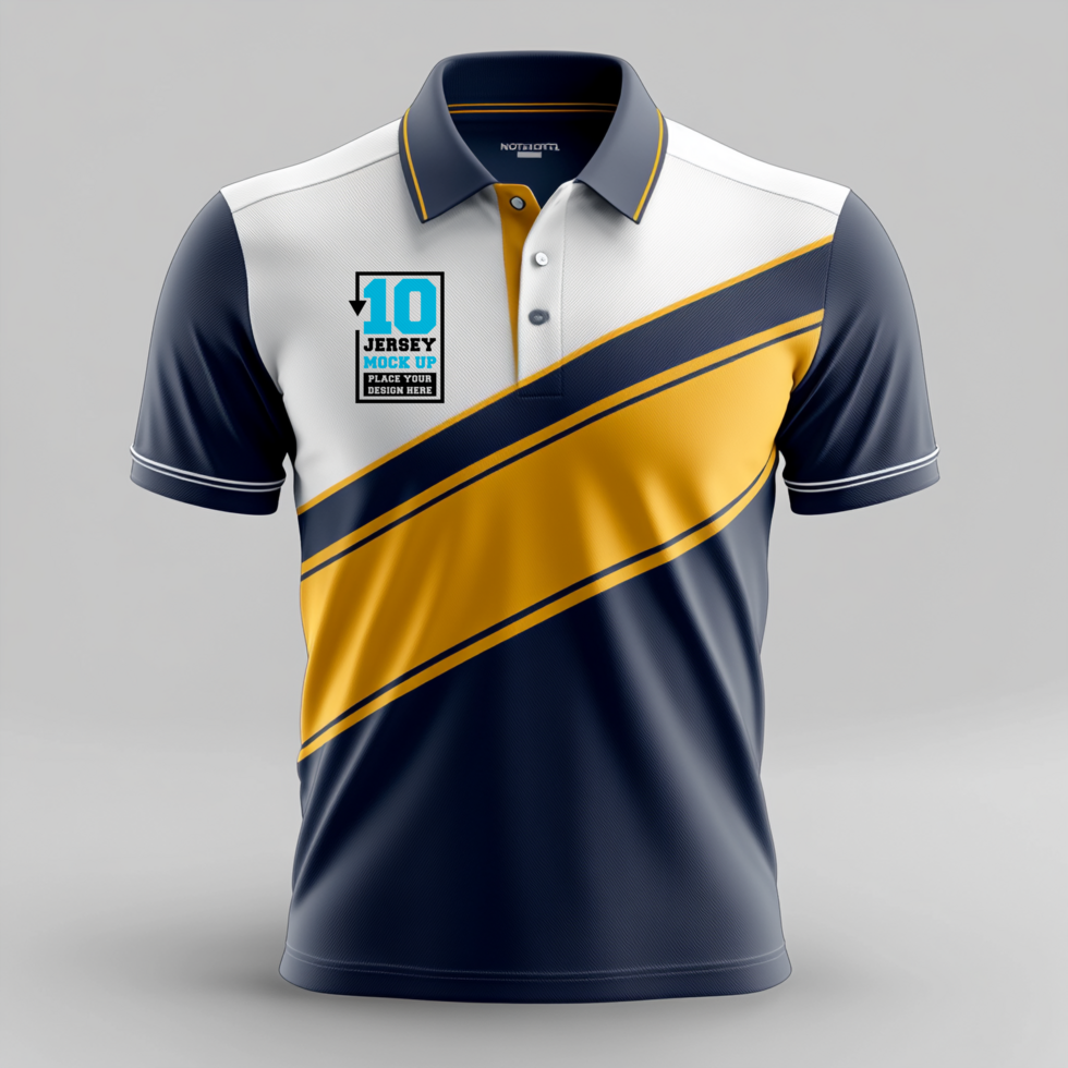 Stylish jersey mock up and athletic sport print design for shirt template and team mockup psd