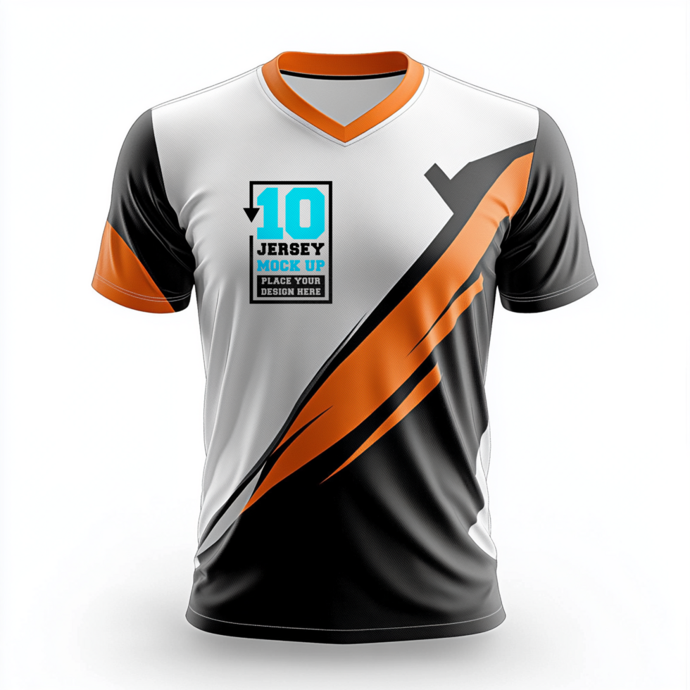 Athletic mock up with team jersey design for soccer jersey mockup and sportswear template psd