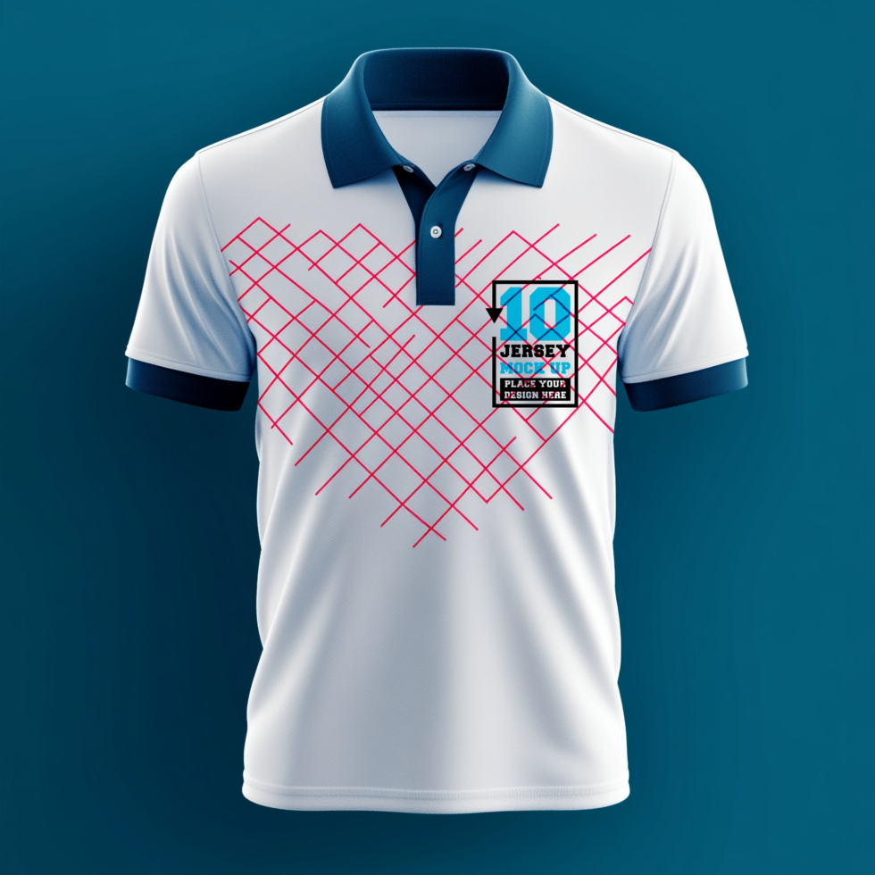 Sport shirt mock up with realistic print jersey design and team mockup template for athletic use psd