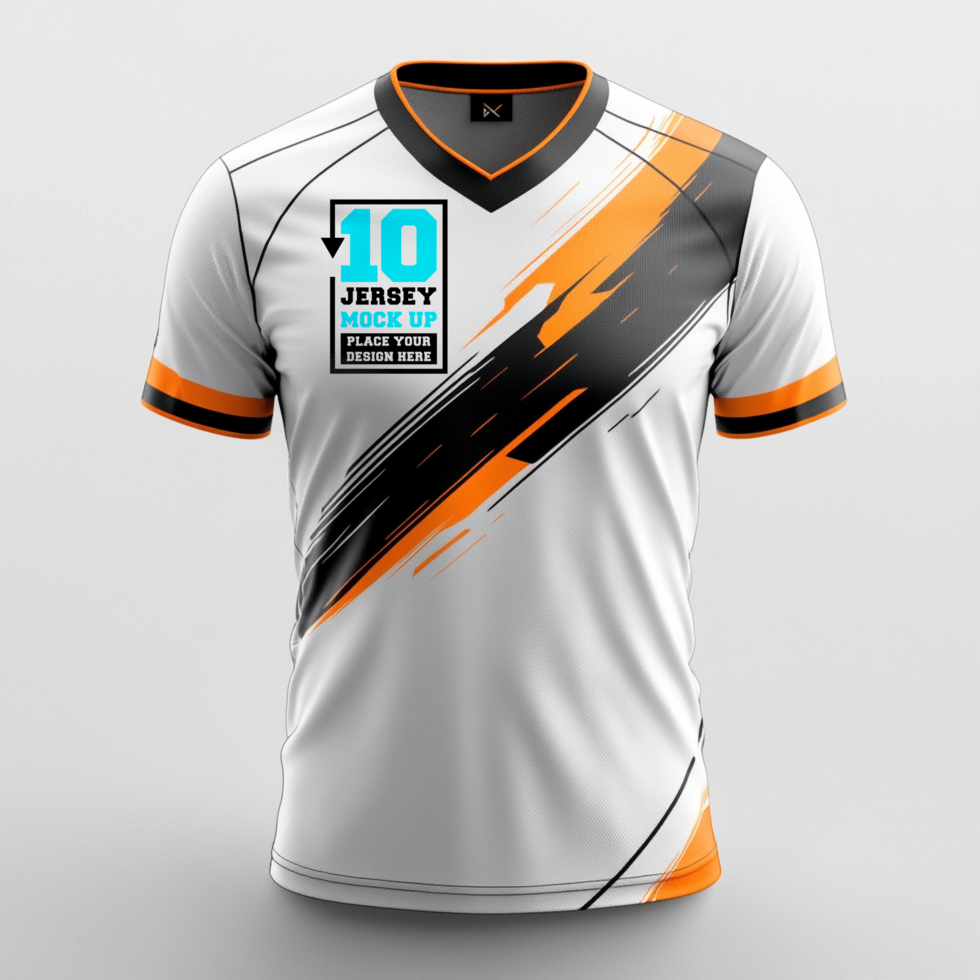 Football jersey mockup with clean print and jersey template for sportswear and athletic use psd