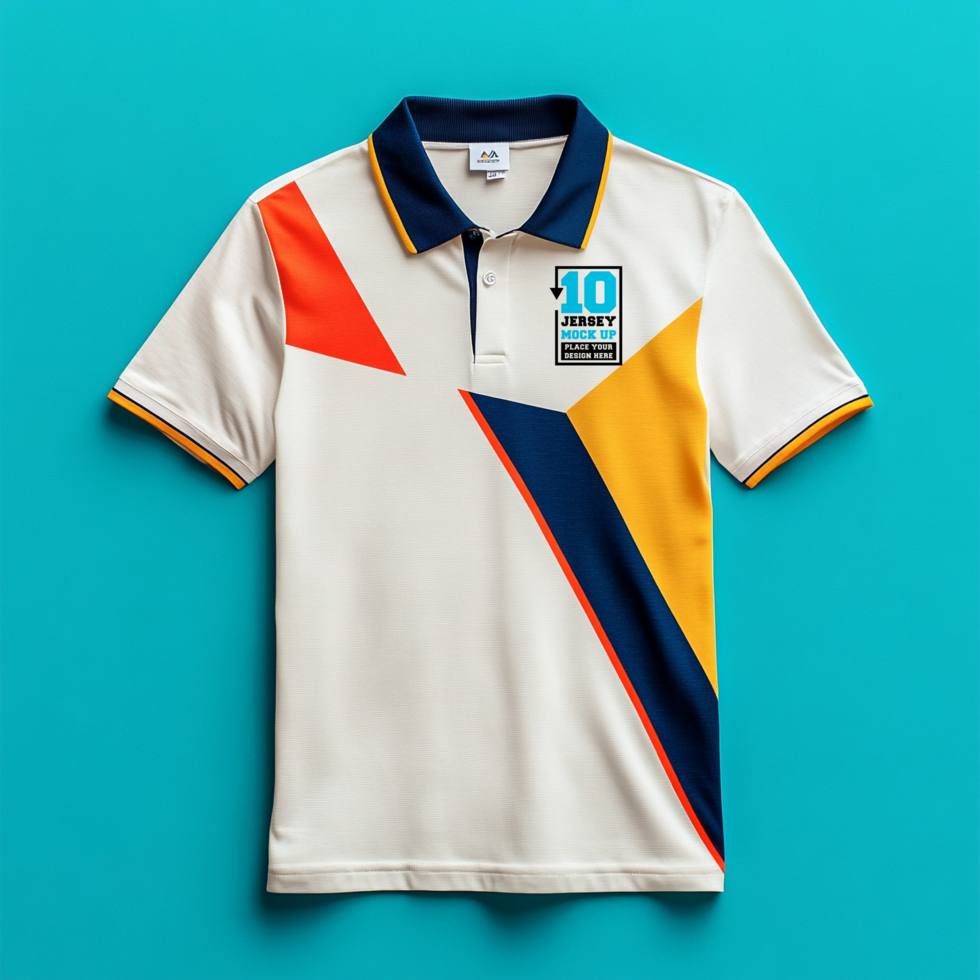 Realistic sport shirt template with jersey mockup for team athletic print and mock up design psd