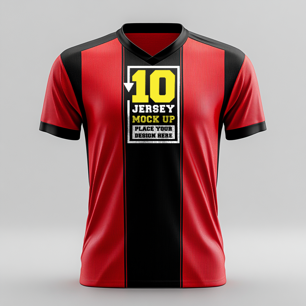 Jersey mock up template for team sportswear with print ready athletic shirt and mockup design psd