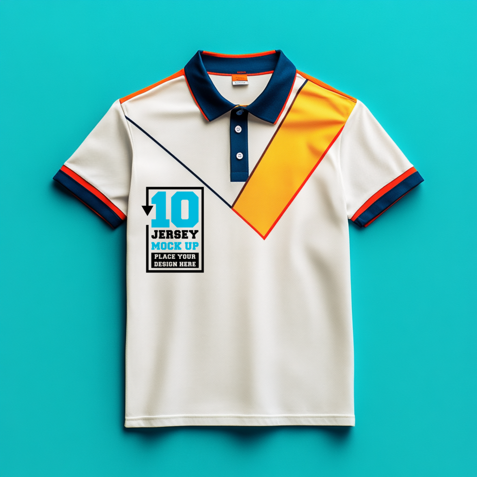 Athletic print template for sport jersey design and mockup for soccer shirt and team use psd