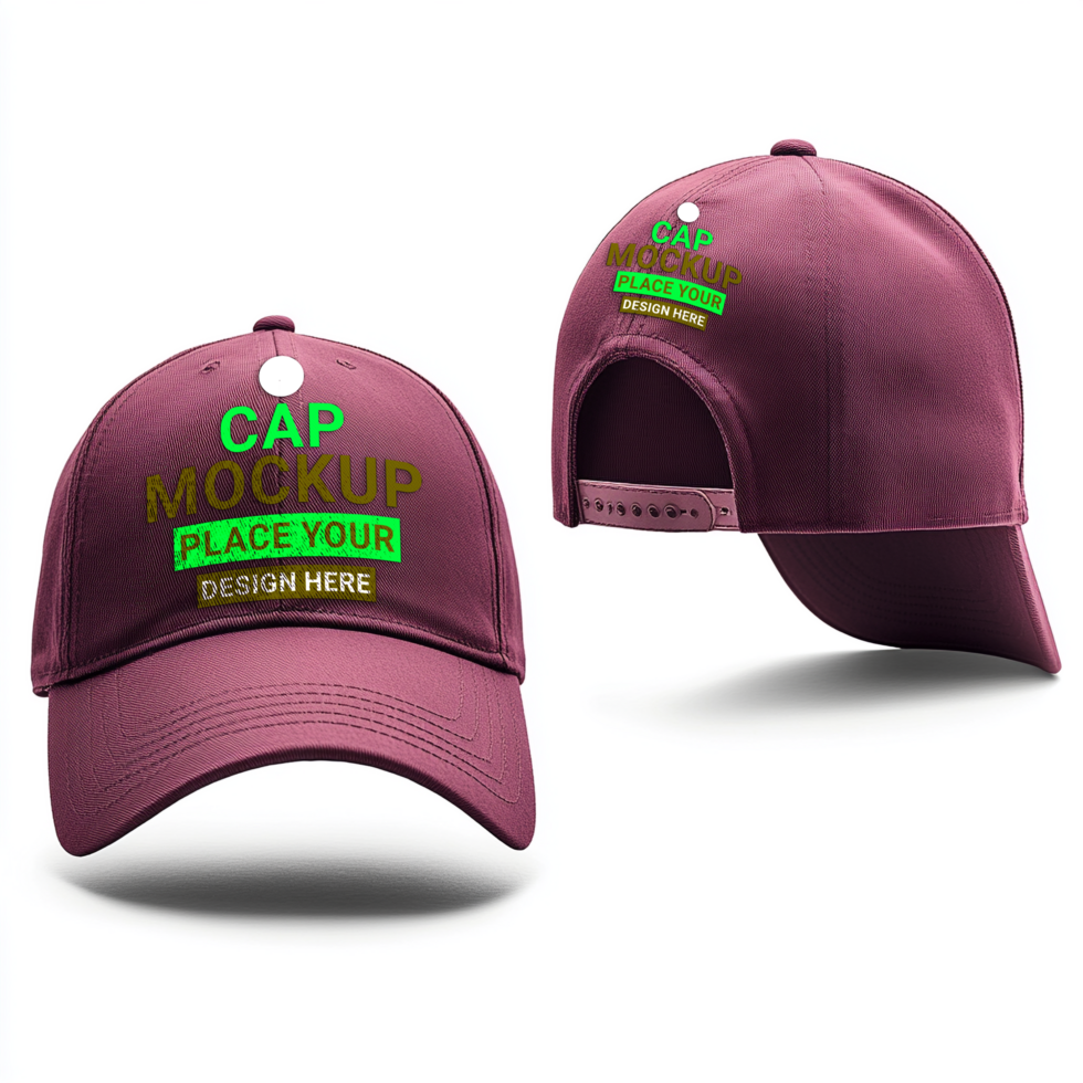 Headgear themed apparel mockup scene with mockup hats and wooly hat for men caps collection psd