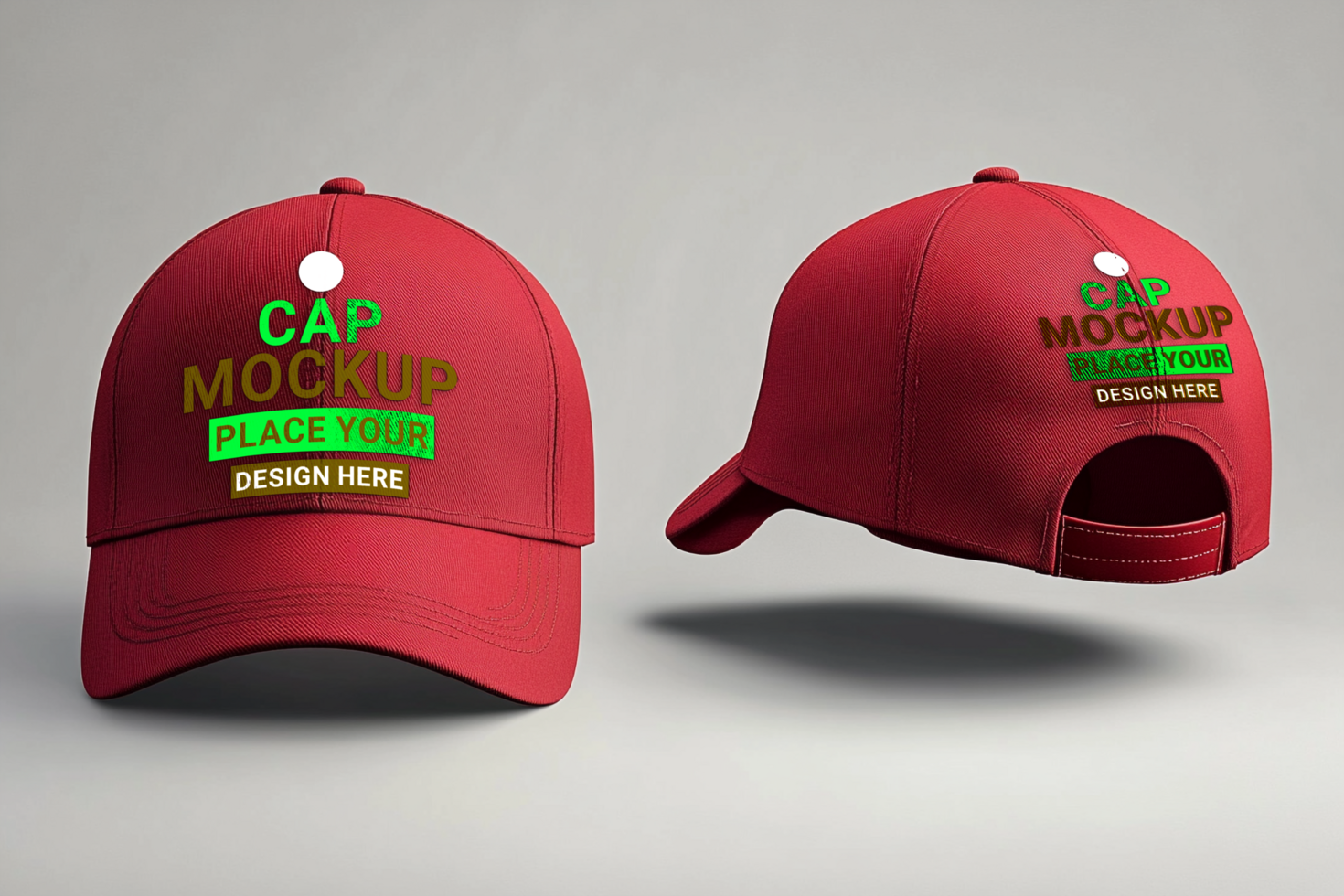 Mockup hats in fashion apparel mockup with stylish hat apparel bob cap and men caps closeup psd