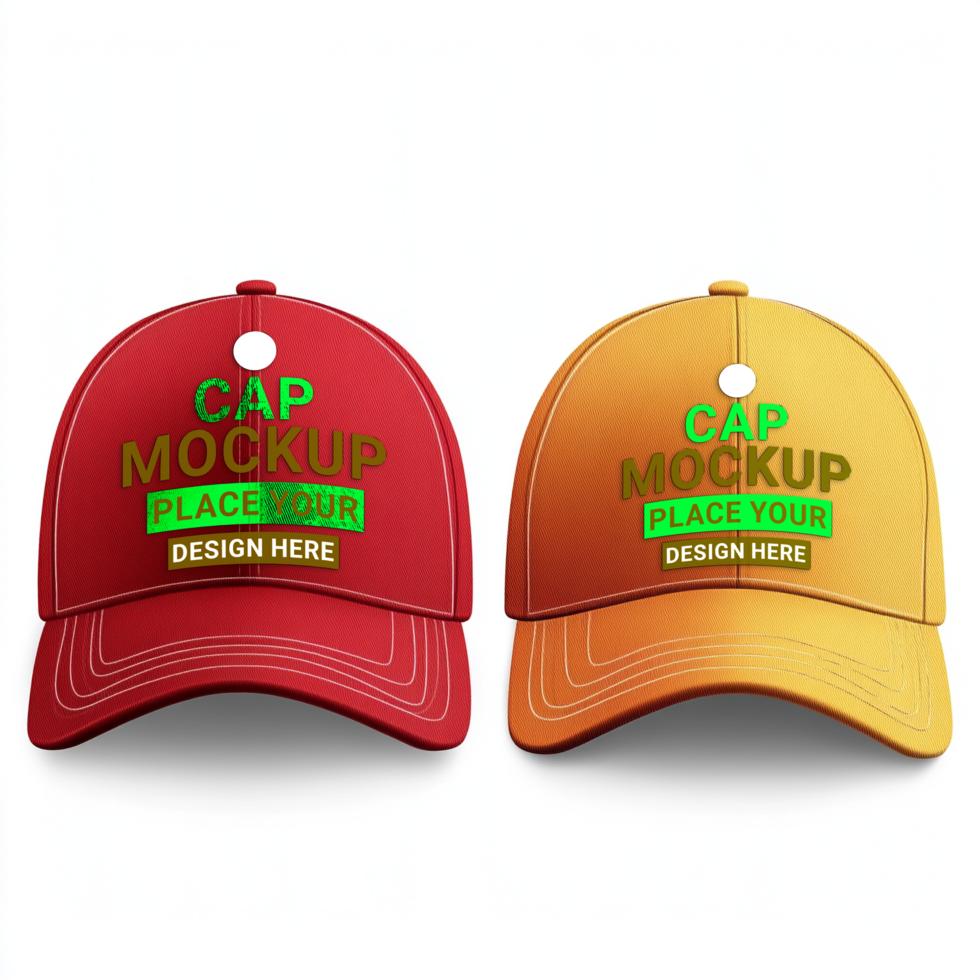Mockup hats and cap mockup with wooly hat apparel and headgear design for men caps selection psd