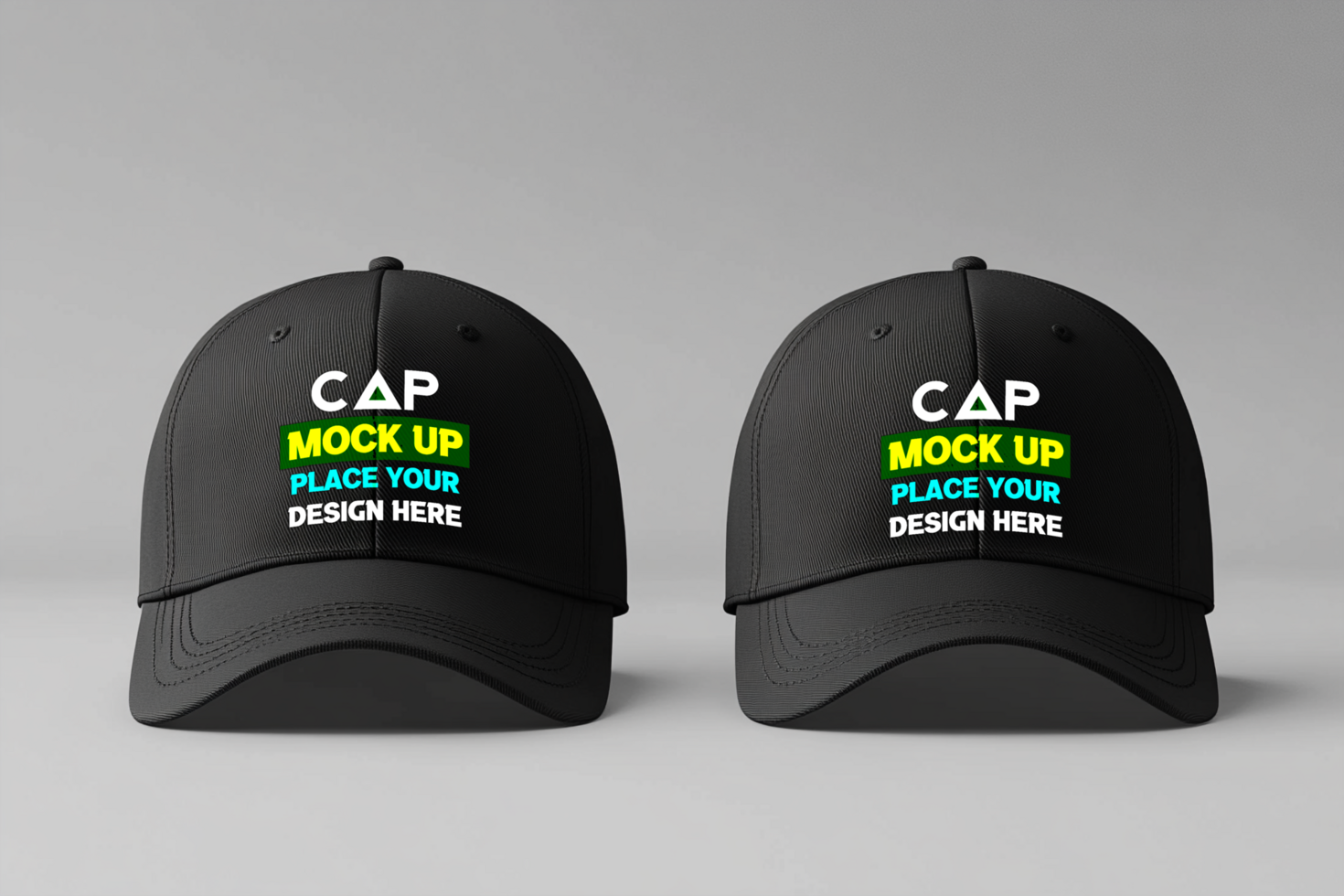 Stylish hat apparel featuring black mockup hats menswear sports cap and protective headgear psd