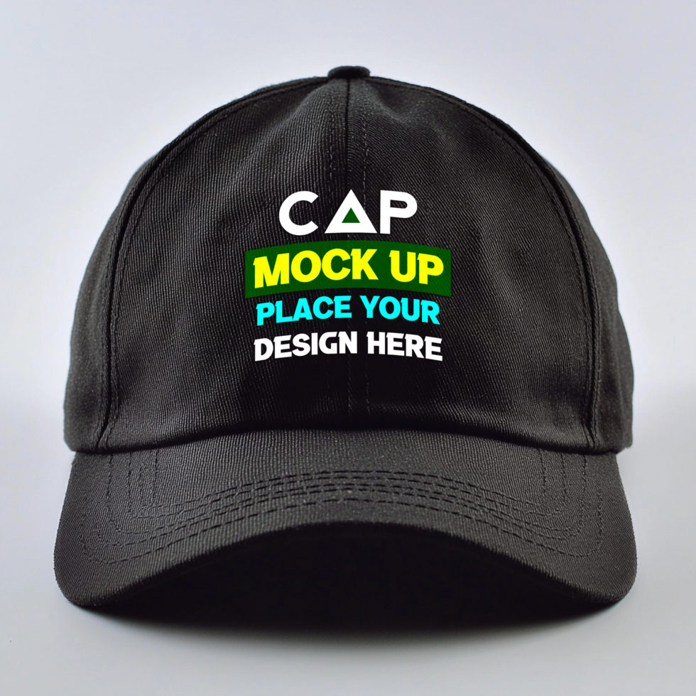 Trendy sporting hat mockup hats black cap sports cap menswear and premium apparel mockup headgear psd