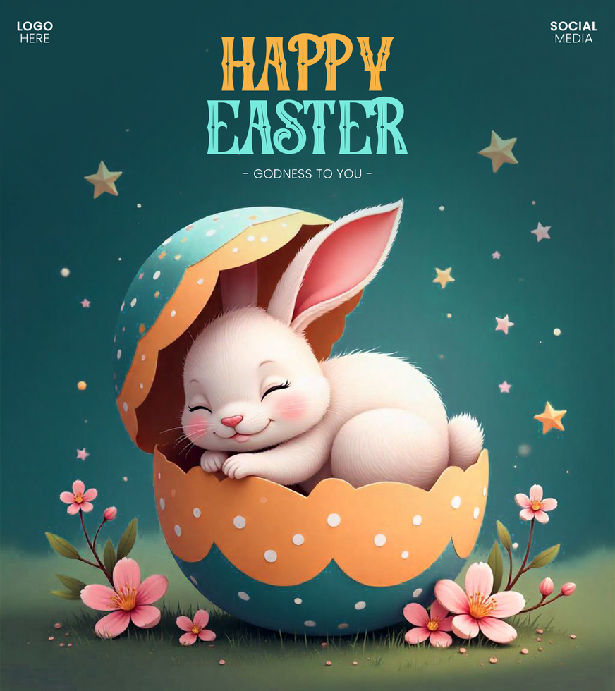 Easter Flyer Template Free Download with Clean Layout and Easy Customization psd