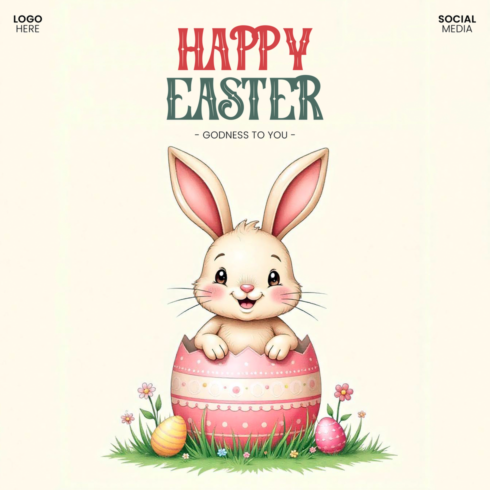 Spring Vibes Flyer Free Editable Easter Template psd