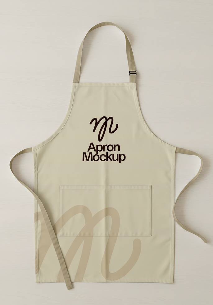 apron kitchenware brand mockup psd