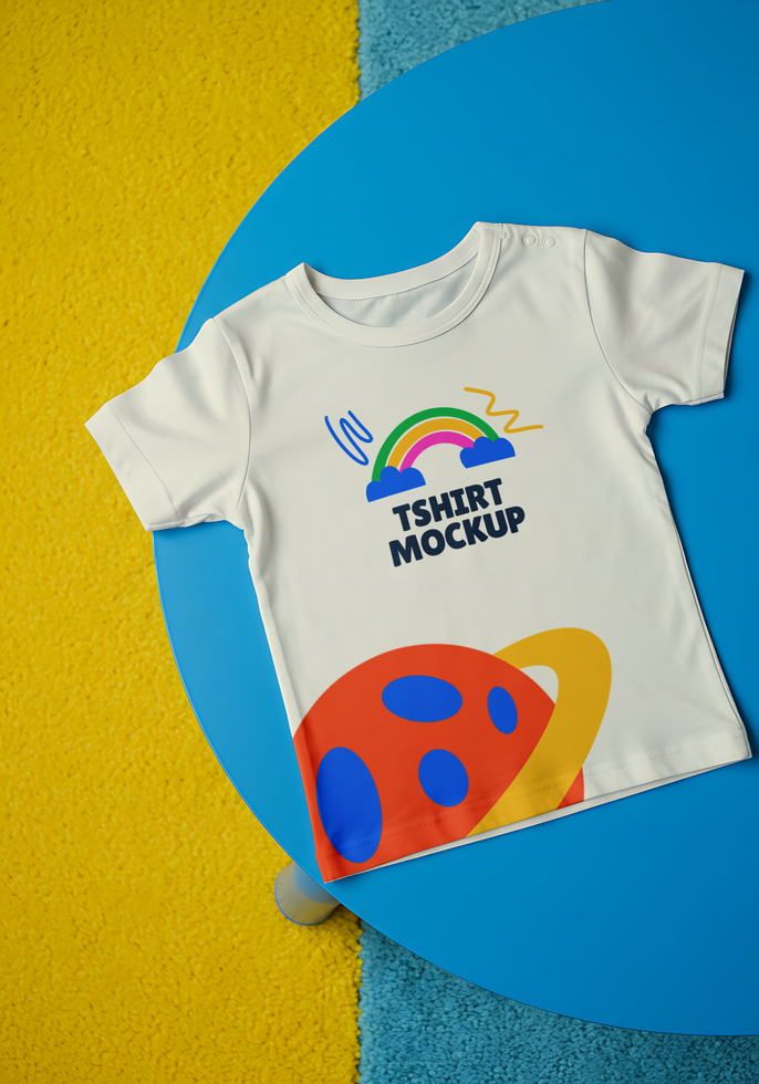 Tshirt playground branding mockup psd
