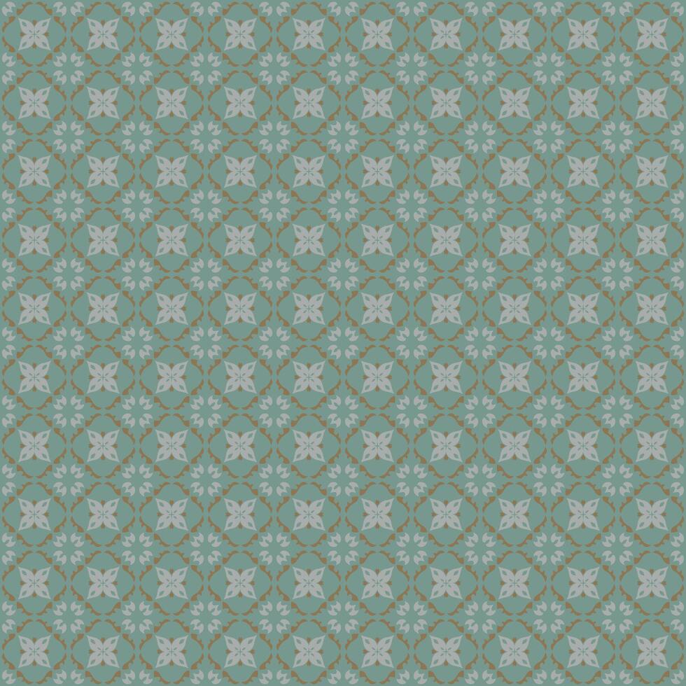 A green and gray pattern with flowers vector