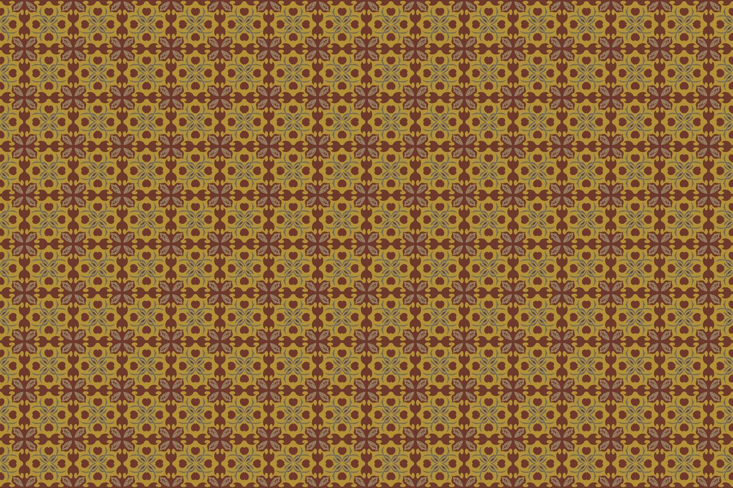 A patterned fabric with a yellow and brown background vector