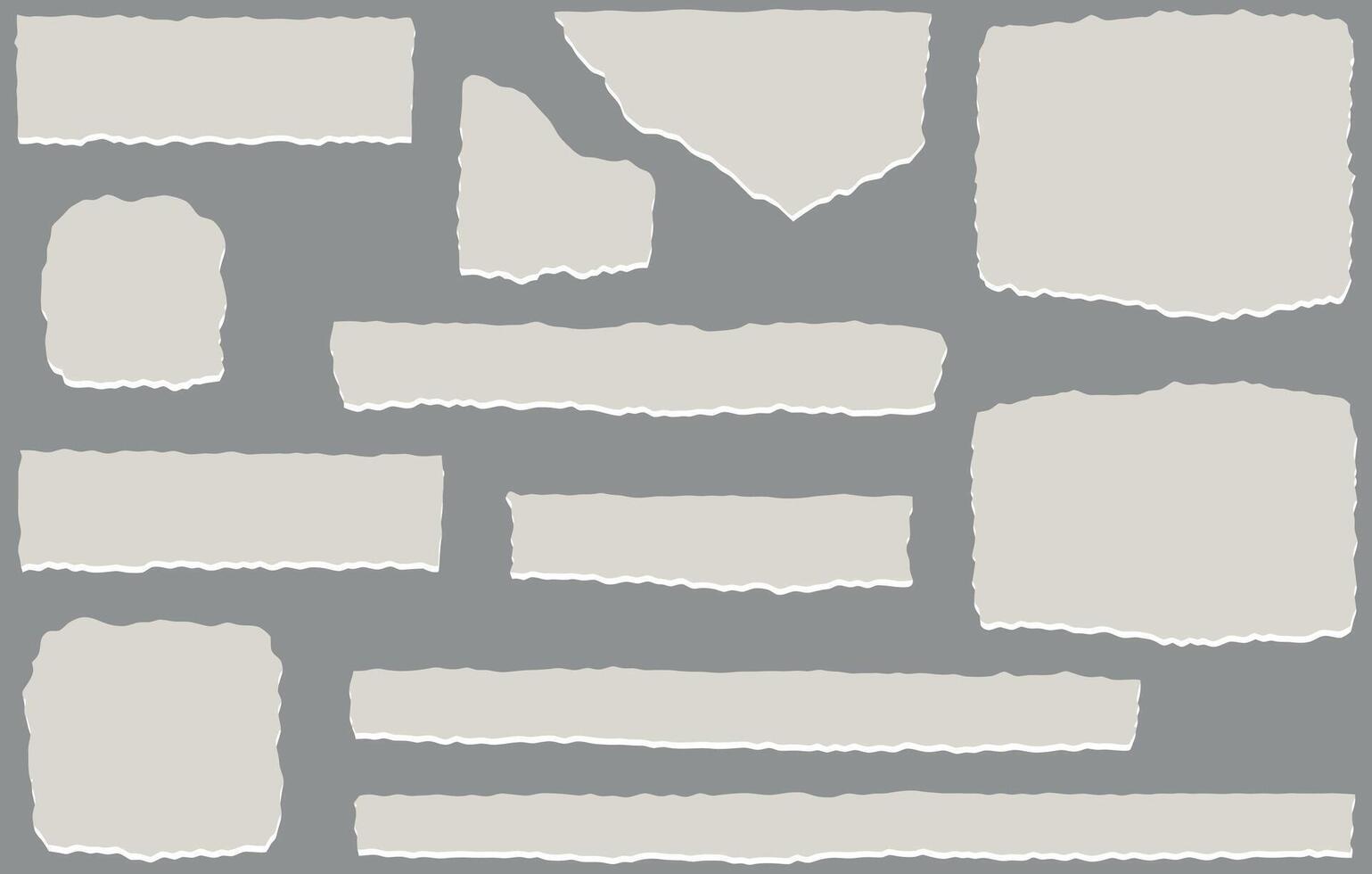Set of Torn Paper Pieces vector